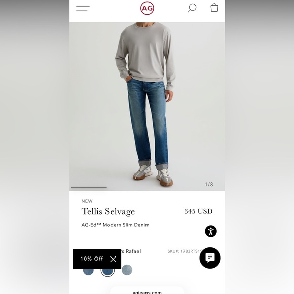 AG Tellis Selvedge Denim Jeans - Picture 10 of 10